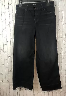 J BRAND Womens Jeans Liza Wide Cropped Black Size 26W • $29.95