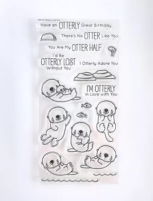 My Favorite Things - OTTERLY LOVE YOU - 4x8 Stamp Set • $25