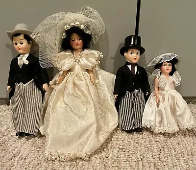 A Hollywood Doll Vintage Bride And Groom Large Small Figure Set Lot • $20