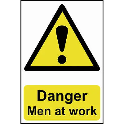 Scan Danger Men At Work Sign 200mm 300mm Standard • £13.95