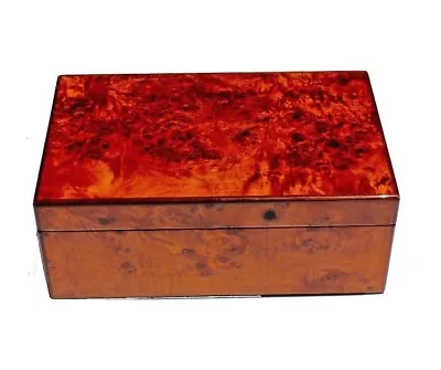 SPAIN-Mappa Burl Medium JEWELRY BOX/Storage Box/Cigar Humidor 75CT-Jewelry Box • $95