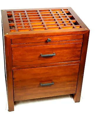 Maria Yee  Metro  Chestnut Table Filing Office Cabinet Desk Drawer~ Gorgeous! • $450