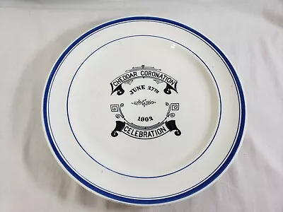 King Edward VII & Alexandra -  Cheddar Coronation  Plate - June 27th 1902 - ~10  • $60