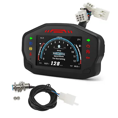 Motorcycle Universal LCD Digital Backlight Odometer Speedometer Tachometer Gauge • $81.80