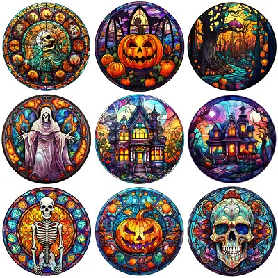 $11.29 • Buy DIY Full Drill Diamond Painting Halloween Scary Stained Glass Picture Art Decor