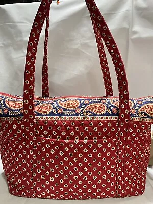 Vera Bradley Americana Red Pattern Large Travel Organizer Duffel Bag • $44.99