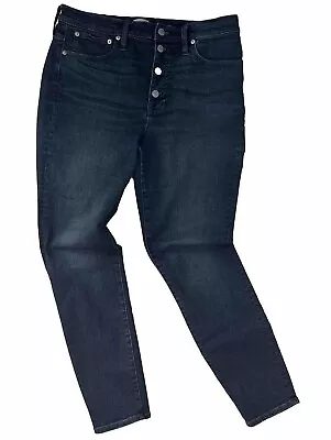 J CREW Women 30 Jeans Slim 10 Toothpick Stretch EUC Blue Denim High-Rise Ankle • $11