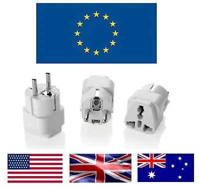 £12.99 • Buy US AU UK MULTI To EU Euro European Travel Plug Adapter SCHUKO Socket Converter