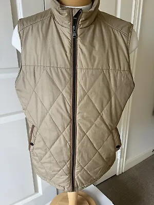 Tommy Bahama Men's Beige Quilted Casual Vest Jacket - M • $45