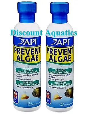 £15.95 • Buy API Prevent Algae (Twin Pack) Aquarium Fish Tank Anti Algae Treatment - 237ml