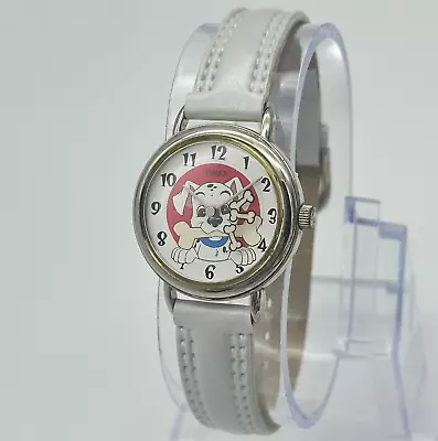 Ladies 1996 DISNEY Timex 101 Dalmatians Rotating Bones Watch 26mm Silver Tone • $21.99