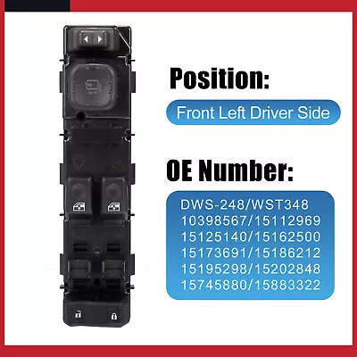 For Chevy Silverado 03-07 Front Left Drive Side Power Window Switch 15883322 • $84.97