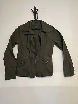 Women's Size Medium Army Green Eddie Bauer Utility Coat Jacket • $13