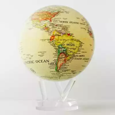 MOVA POLITICAL MAP YELLOW GLOBE 8.5  Solar Power - New • $500