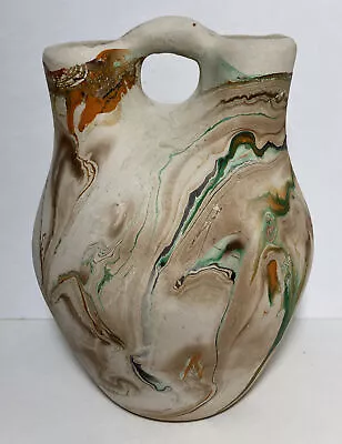 Nemadji Pottery USA Double Spout 6 Inch Wedding Vase Jug Southwestern • $29.99