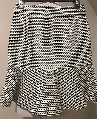 BANANA REPUBLIC Womens Black & White Peplum Skirt - Sz 0 • $17.46