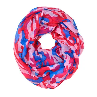 Camouflage Camo Print Hunting Outdoor Circle Loop Infinity Scarf Multi Color • $9.25