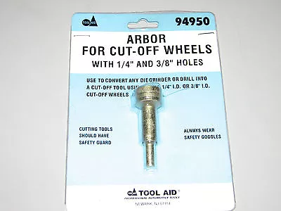 $8.95 • Buy Arbor For Cut-Off Wheels W/ 1/4  & 3/8  Holes-Aircraft,Aviation,Automotive Tools