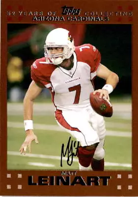 2007 Topps #1 Matt Leinart /2007 Copper • $2.50