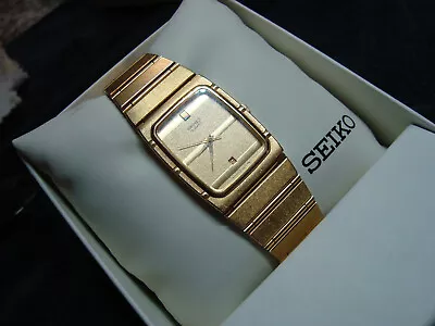 RUNS GREAT! Superb Vintage 1980s SEIKO ‘Polo’ Quartz Dress Watch Ref 2A32 5169 • $175
