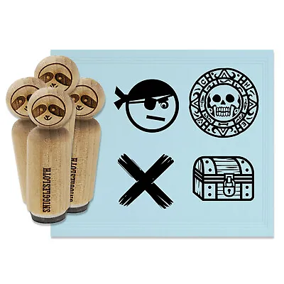 Pirate Booty Skull Coin Chest X Marks The Spot Rubber Stamp Set For Stamping • $19.99