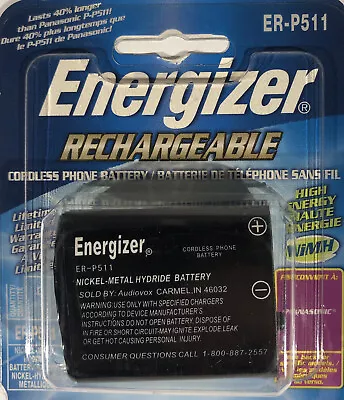 Energizer ER-P511 Rechargeable Cordless Phone Battery NEW SEALED-SHIPS N 24 HRS • $39.88