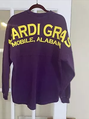 Mardi Gras Spirit Jersey Sz Medium Mobile Alabama Oversized Shirt Purple • $18