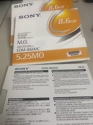 6  Sony 8.6GB 2048B/S (EDM-8600C) M.O. 5.25 -NEW & FACTORY SEALED • $100