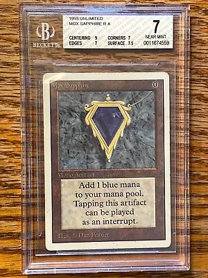 Mox Sapphire MTG Unlimited BGS Grade 9/7/7/7.5 Beauty NEAR MINT (RG)4RCards • $9950