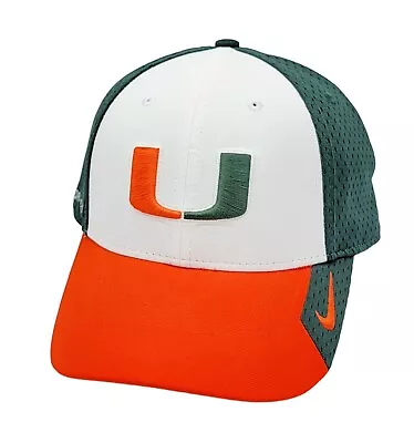 Miami Hurricanes The U Nike Legacy91 DRI-FIT OSFM Stretch Fit Flex Mesh Hat Cap  • $26.95