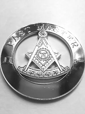 Masonic  Metal Chrome Past Master Auto Car Emblem • $13.99