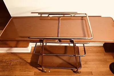 $379.99 • Buy Vintage COSCO Cart 3-Tier Wood Grain Metal Kitchen Serving Bar MCM