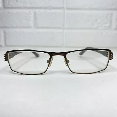 Marchon Chrysler Eyeglasses Frames Black Gray Mens Full Rim 52-17-140 17300 • $20.99