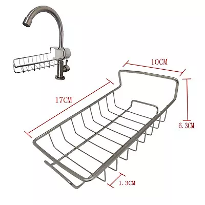 Kitchen Faucet Water Storage Rack Stainless Steel Removable Drain Basket • $6