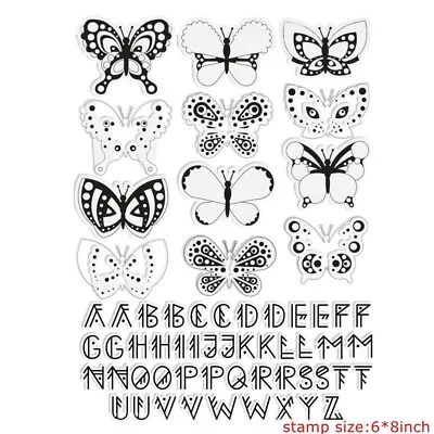 £4.55 • Buy Mother's Day Flowers Butterfly Clear Rubber Stamps Seal Scrapbooking Craft Cards
