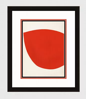 LOOK 1958 Ellsworth KELLY ORIGINAL Color Lithograph  Composition Red  Framed COA • $624