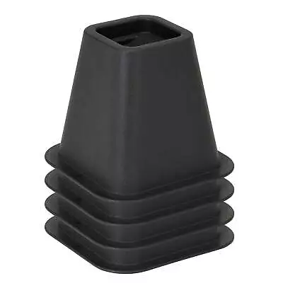 6 Inch Plastic Bed Risers With Wheel Caster Stabilizer Black • $18.54