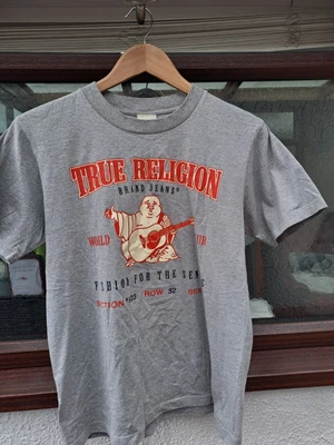 £29 • Buy True Religion Men 100% Grey  Buddha Logo Short Sleeve Crew Neck T-Shirt Size M