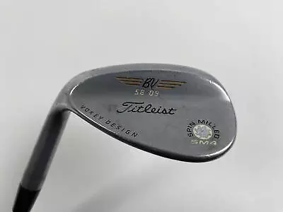 Titleist Vokey Spin Milled SM4 Chrome 58* 9 Bounce Wedge Steel Mens LH • $31.06