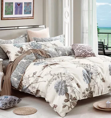 £22.73 • Buy Queen Size Daisy Print Cotton Bed Product: 1 Duvet Cover 2 Pillow Shams (V1889)