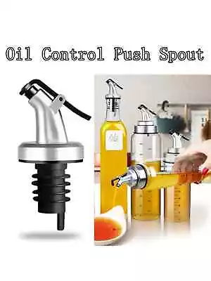 Liquor Pourer Stainless Steel Bottle Cocktail Free Flow Mixing Oil Drizzler • £3.91