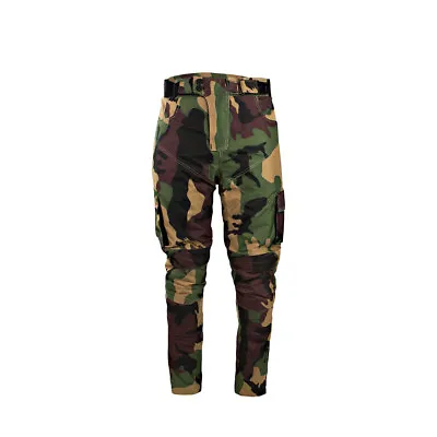 Camo CE Armour Textile Waterproof Motorbike Motorcycle Trousers Jeans Pants Army • £34.99