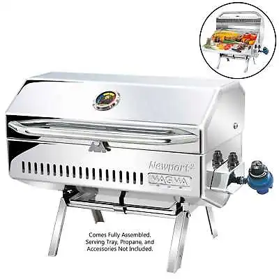 Magma A10-918-2 Newport 2 Propane Barbeque Gas Grill Boat RV Gourmet Marine • $449.99