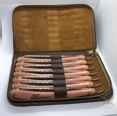 Pristine Pink Pearl Thoso Kismet 6/8  Straight Razor 7-day Souvenir Set • $1800