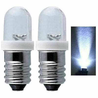 1-10Pcs E10 LED Screw Base Socket Light Bulb DC 6V 12V 24V Signal Lamp Indicator • £4.99