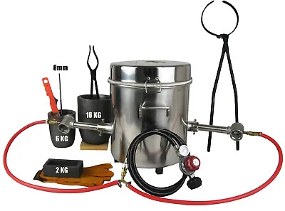 16 KG Propane Melting Furnace Kits Casting Tools With Tongs For Lifting&Pouring • $248