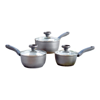 £120 • Buy Prestige Earth Pan 3 Piece Saucepan Set | Eco Friendly Induction Hob Pan Set