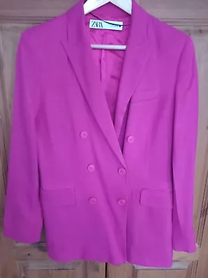 Zara Neon Fuchsia  Blazer Size S • £40