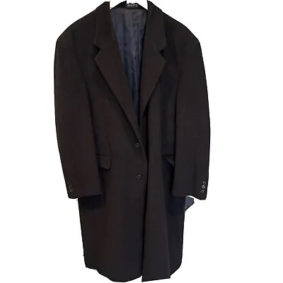 Gianfranco Ruffini Italy Cashmere Dress Coat Size 44R Black • $57.39