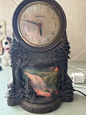 Master Crafters Waterfall Clock Lighted Animated Motion WORKS GREAT #344 • $75